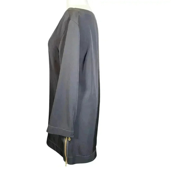 Mark By Mark Jacobs Navy Blue Clark Zipper 100% Triacetate Dress Size Medium - Picture 7 of 13